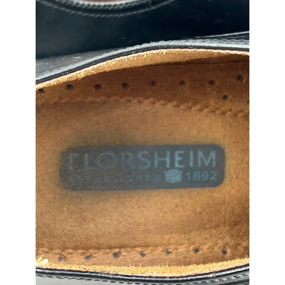 Florsheim Men Black Leather Cap‎ Toe Oxford Dress Shoes 11339-001 Size 9D